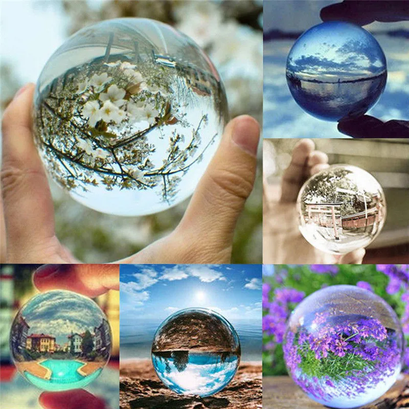 

3/4/5CM Photography Crystal Round Beads Feng Shui Clear Color Magic Natural Glass Balls For Home Wedding Decoratio