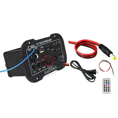 Плата усилителя сабвуфера Автомобильная Bluetooth аудио высокой мощности DC 12 В 24 220