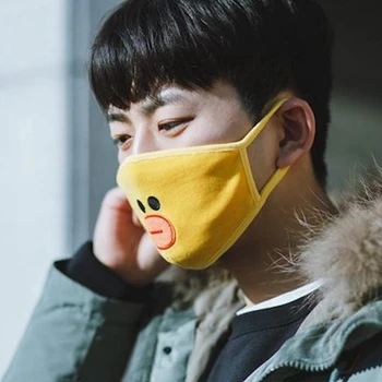 

5PC Multi-Style Cartoon Cotton Mouth Mask Anti dust Windproof Mouth-muffle Washable Black Mask On Face For Man Women Respirator