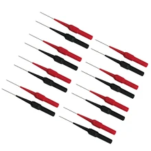 16 шт. изоляционная игла для прокалывания неразрушительные Пробники 4 мм Банановая розетка для автомобильный тестер красный/черный