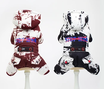 

Dog Cat Coat Hoodie 4 Legs Camouflage Pet Puppy Jacket Winter Warm Outfit Clothes Apparel 5 sizes 2 Colours