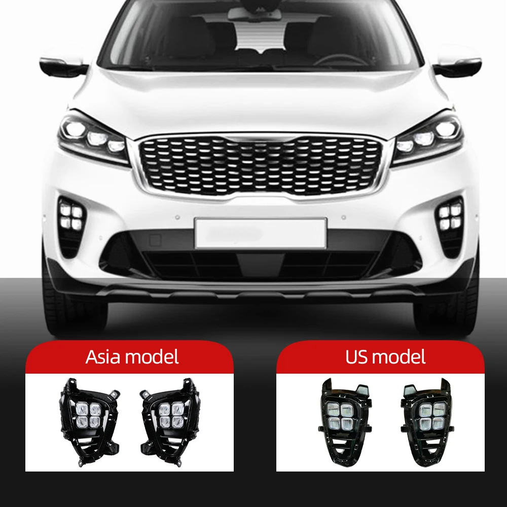 1 парир для KIA Sorento 2018 2019 2020 дневные ходовые огни дневного Светильник СВЕТОДИОДНЫЙ