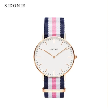 

Style Watch Men Women Black Leather Nylon Strap Fashion Male Clock Top Brand Luxury Quartz watch Rose Gold Relogio Masculino