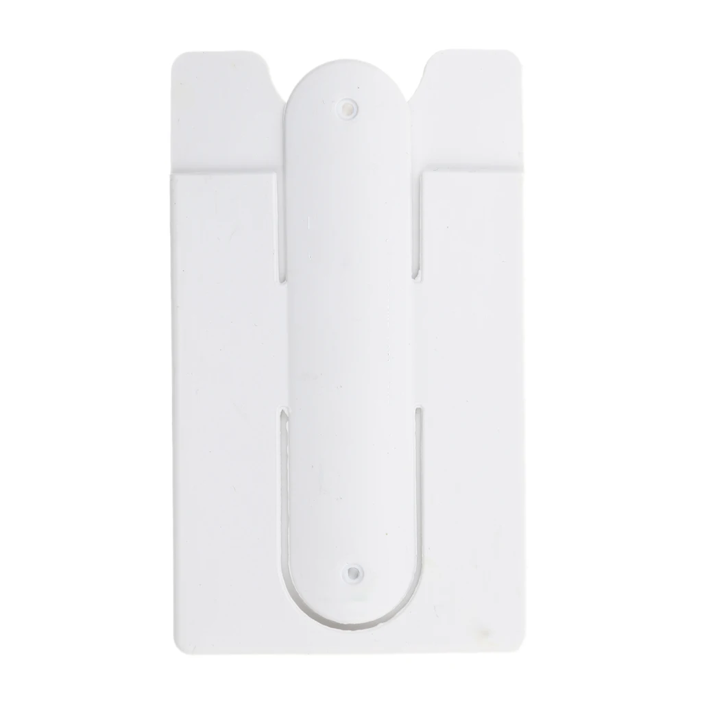 Silicone Adhesive Cell Phone Back Cover Credit Card Pouch Holder Stand