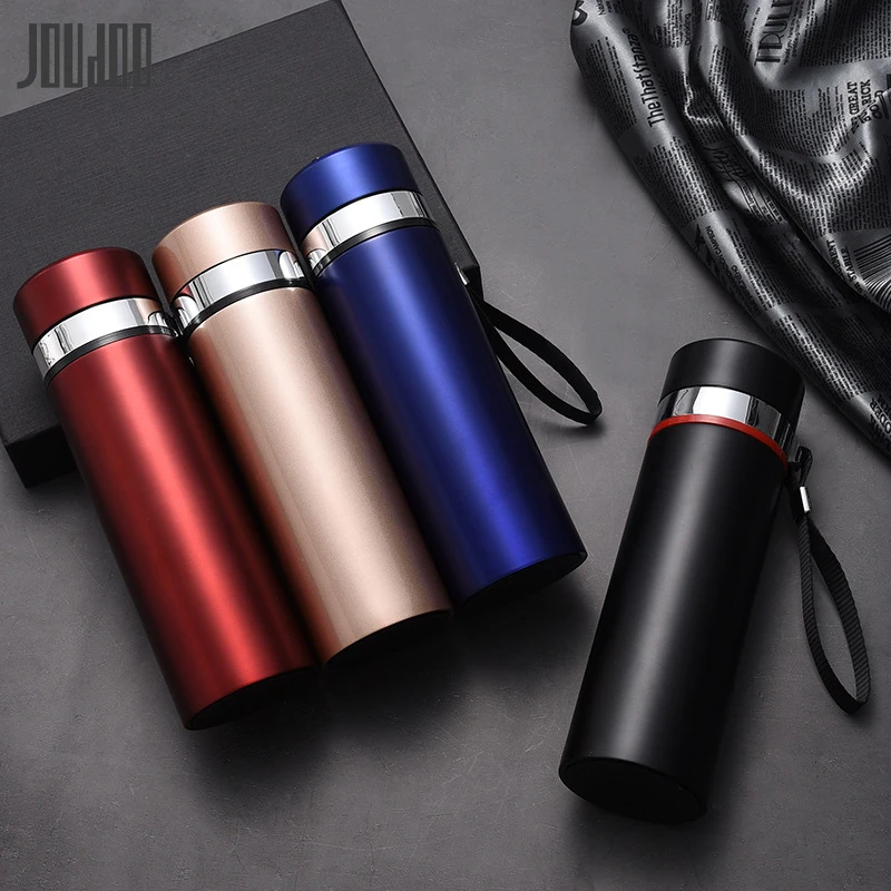 

JOUDOO 450ml High Quality Double Stainless Steel Vacuum Flask Tea Coffee Cup Business Car Thermos Travel Couple Drinkware Bottle