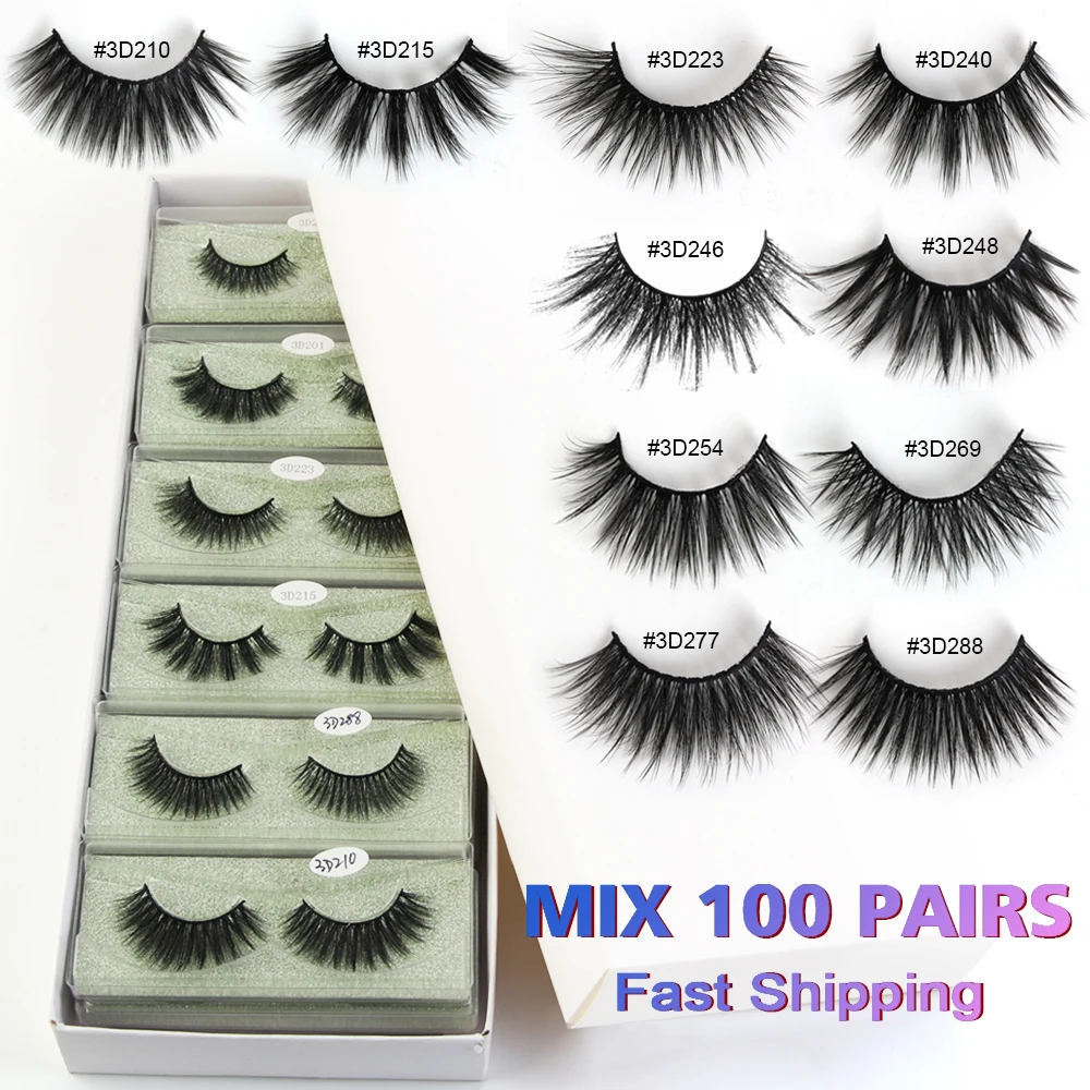 Wholesale Mink Eyelashes 5/20/30 Pairs 3D Lashes Eyelash Extension Natural Long False Makeup Eye In Bulk | Красота и здоровье