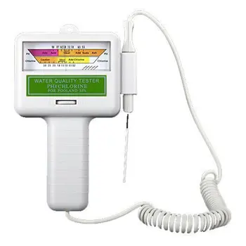 

1Pcs Pc-101 Ph Meter Cl2 Chlorine Water Quality Tester Portable Home Swimming Pool Spa Aquarium Ph Test Monitor Checker White