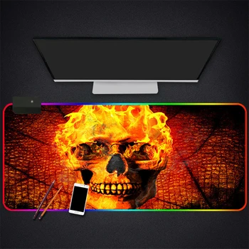 

RGB Mouse Pad Large Gaming Luminous Waterproof Non-slip Rubber Desk Mat Nebula Anime Mousepad Computer Laptop Keyboard Desk Pad