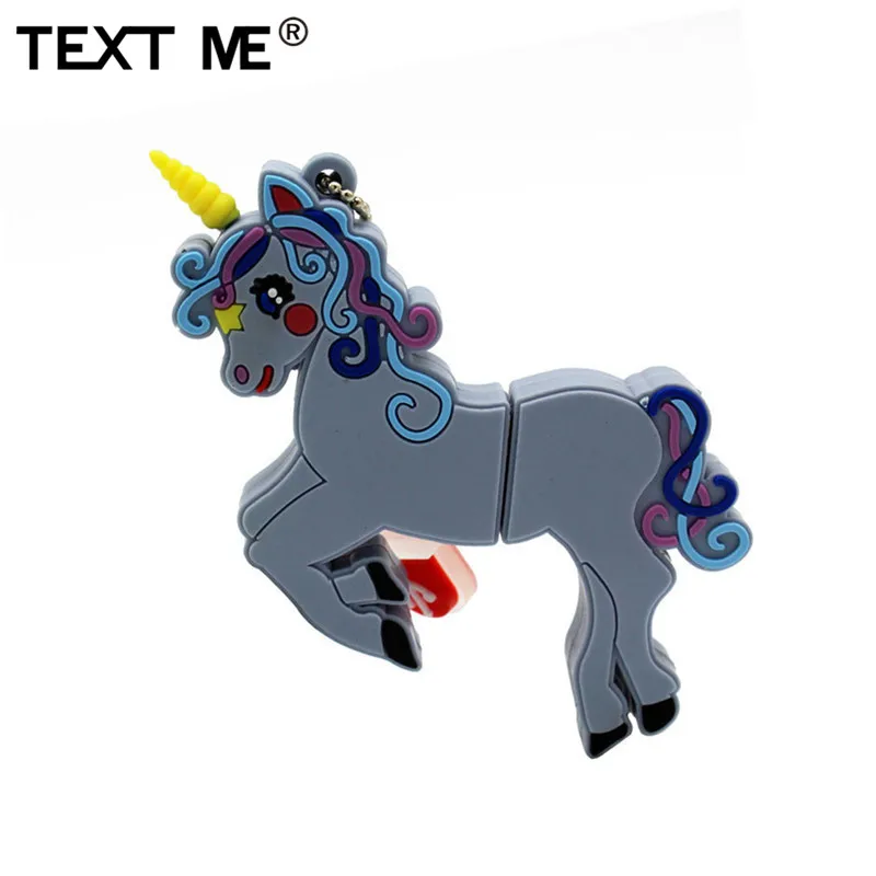 Usb флеш накопитель TEXT ME в виде милого мультяшного единорога usb 2 0 4 ГБ 8 16 32 флэш usb|USB