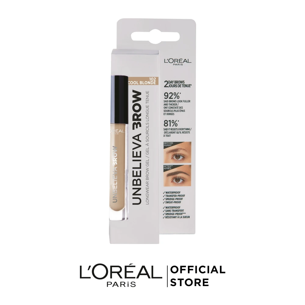 L'Oreal Paris Стойкий тинт для бровей Unbelieva Brow, Оттенок 102, Холодный блонд