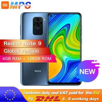 

Global Version Xiaomi Redmi Note 9 4GB 128GB Smartphone MTK Helio G85 Octa Core 48MP Quad Rear Camera 6.53" DotDisplay 5020mAh