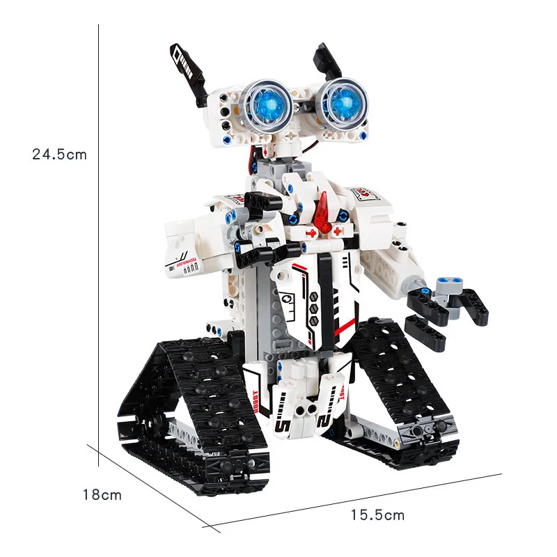 Remote Control APP Programming Robot 2.4G RC Movable Crawler Type Gravity Sensor Path Mode Assembled Building Block Robot Toy 3
