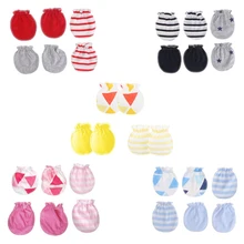 3 пары; детские перчатки для малышей с защитой от царапин; хлопковые перчатки с защитой от царапин