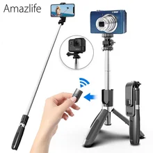 Выдвижной складной штатив для селфи Amazlife L02 с беспроводным пультом дистанционного управления для сотового телефона Gopro Action camera
