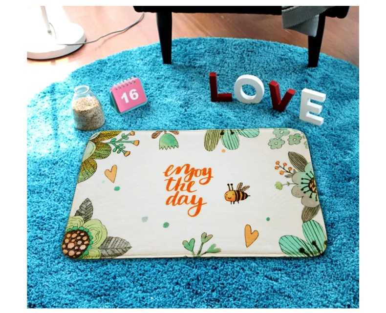 Hand-Painted Rabbit Doormat Entrance Bedroom Doorway Mat Bathroom Mats Kitchen Window Cushion