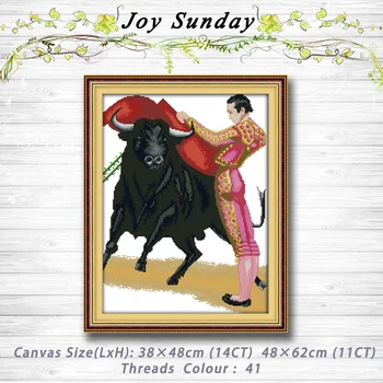 

Spanish bullfighter Patterns 14CT 11CT Counted Cross Stitch Sets embroidery set Needlework kit chinese cross stitch Home decor