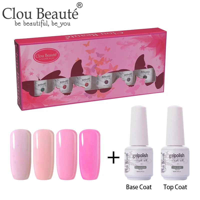 Clou Beaute набор Подарочная коробка из 6 штук Гель-лак для ногтей 85 цветов для ногтей замачиваемый УФ светодиодный маникюрный лак Vernis полуперманентный - Цвет: ZH43