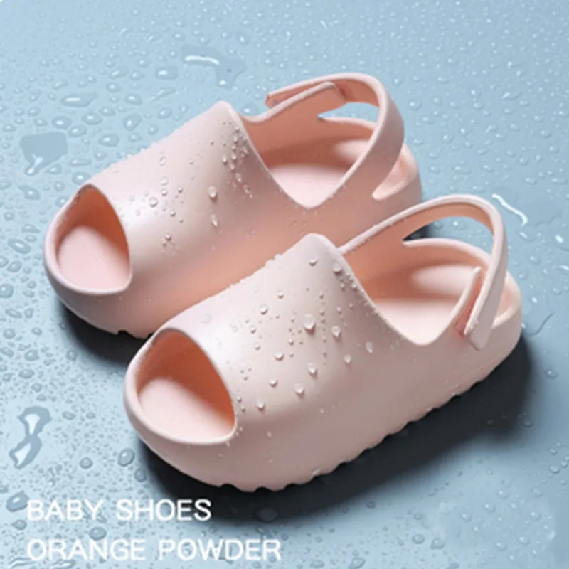 children's sandals near me Summer Sandals For Girls Kids EVA Thick Bottom Soft Sole Solid Casual Waterproof Light Bathroom Non-Slip Wearable Anti-collision children's shoes for sale