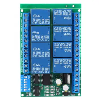 

RS485 DC 12V 8 Channel Relay Delay Board Command Programmable Control Relay Module high quality