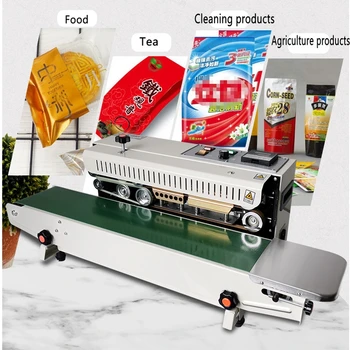 

2020 New Continuous Automatic Sealer Aluminum Foil Plastic Food Bag Sealing Machine Heat Sealing Machine 110V/220V 80W
