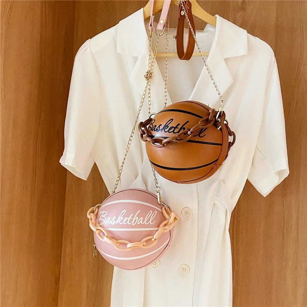 Gold Chain Basketball Purse With Chains Trendy Graffiti Basketball