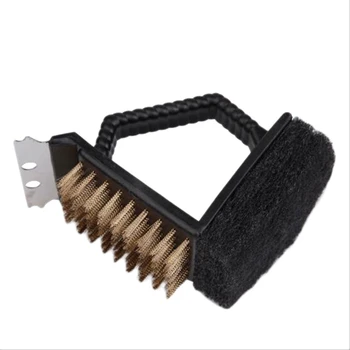 

5Pcs Outdoor Barbecue Cleaning Brush Portable Three-Purpose Multifunctional Barbecue Right Angle Brush