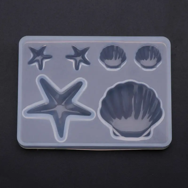 Silicone Mold Sea Shell Starfish DIY Epoxy Resin Jewelry Making Pendant Cake Decoration Mirror Crystal Handmade Crafts Gifts | Украшения и