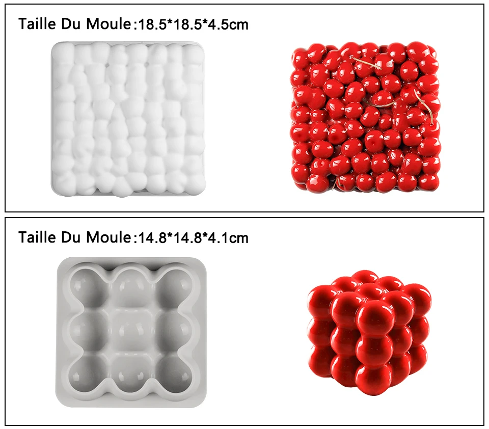 Lot De 2 Moules À Pâtisserie En Silicone Carrés, Compatibles Avec Cosori 6,4 L, 22 X 22 Cm