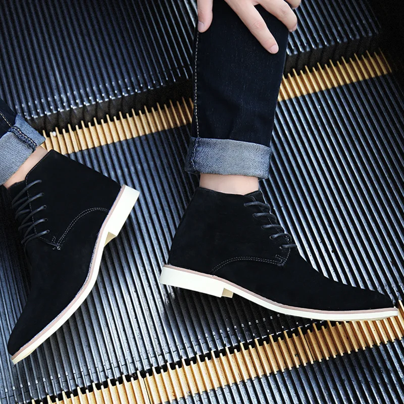 

2019 Autumn And Winter New Style Men's Boots Europe And America Men's Martin Boots Men Pointed-Toe Hight-top Boots