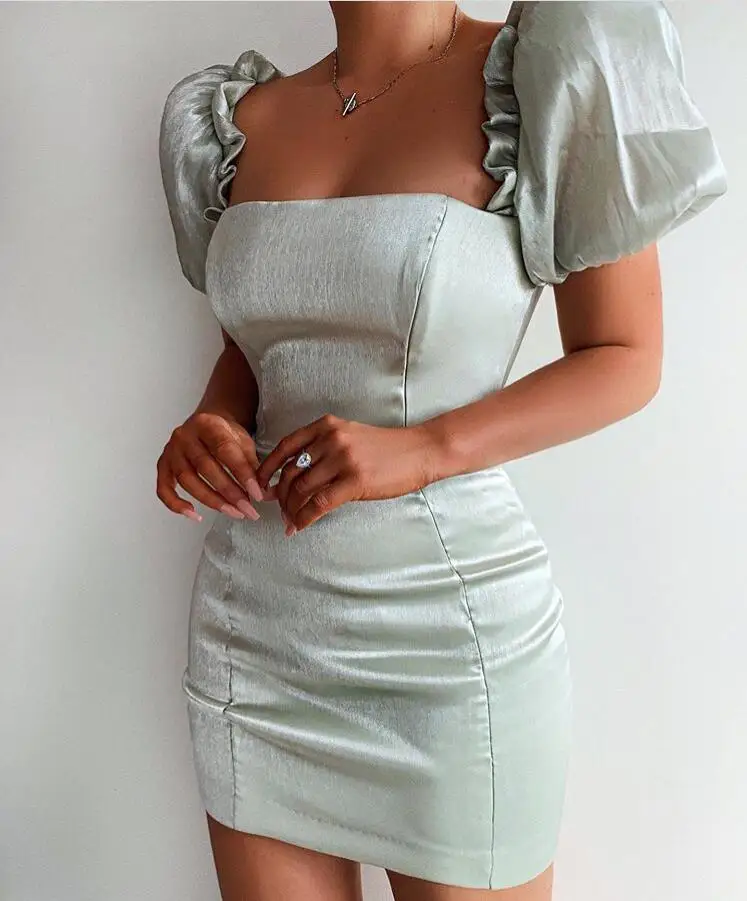 

Simly Tara New Arrival 2019 Sexy Short Sleeve Blue Women Summer Dress Elegant Designer Party Club