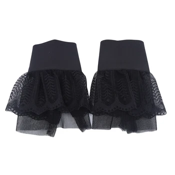 

Korean Double Bud Silk Yarn Folding Wrist Fake Sleeves Fashion Wild Autumn Winter Women's Knitted Sweater Fake Cuff Decoration