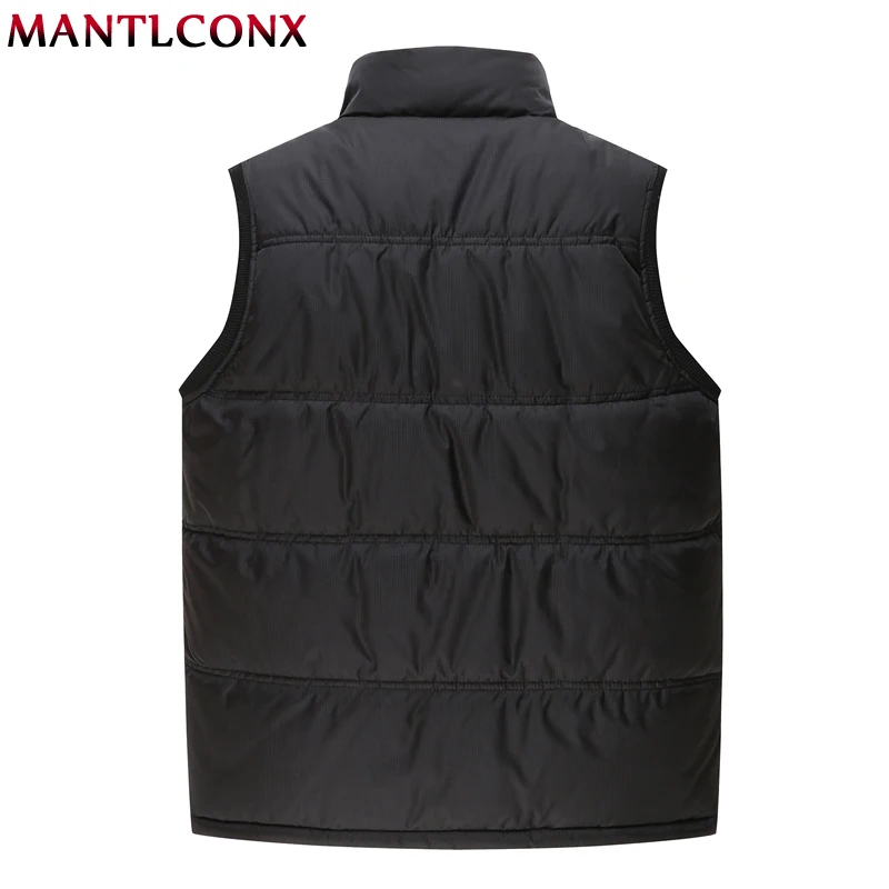 MANTLCONX, 6XL, 7XL, новинка, брендовая мужская куртка без рукавов, зимний теплый флисовый жилет, мужской повседневный жилет, мужской ветрозащитный утепленный жилет