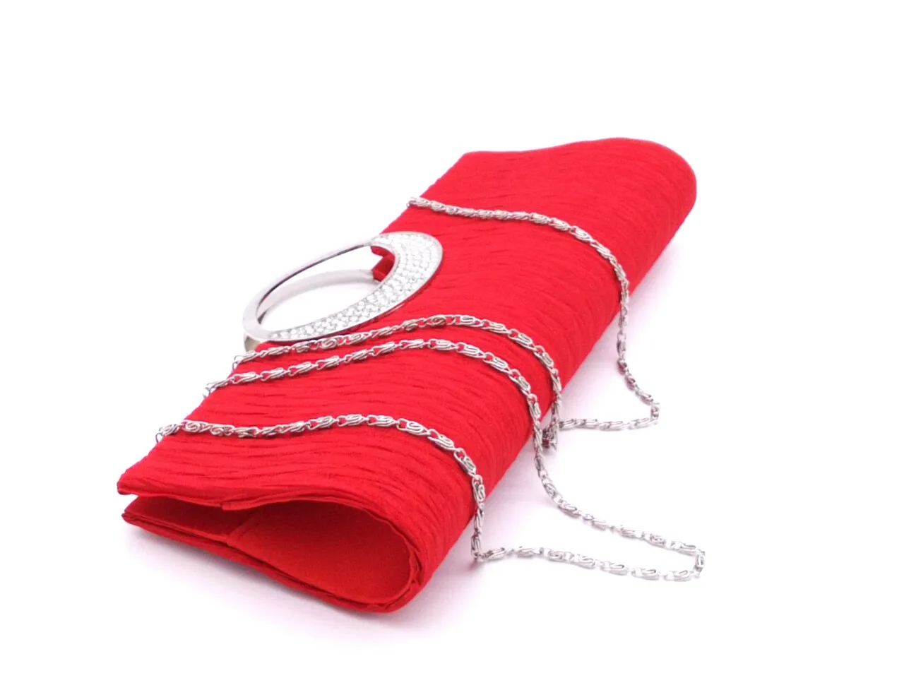 IMIDO New Hardware Arm-in-arm with Rhinestone Pleats Fashion Classic Ladies Evening Bag Evening Bag Clutches Women