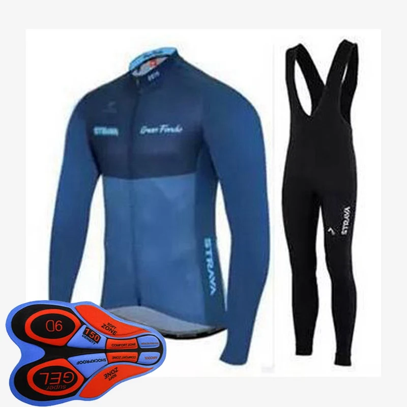 STRAVA команда Ropa Ciclismo Hombre Велоспорт набор MTB велосипедная одежда Велоспорт длинный рукав комбинезон набор S47