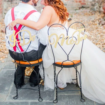 

Wedding Chair Decorations Wooden Chair Banner Sign Ribbon Rustic Wedding Engagement Decorations Party Supplies Home Sweet Decor