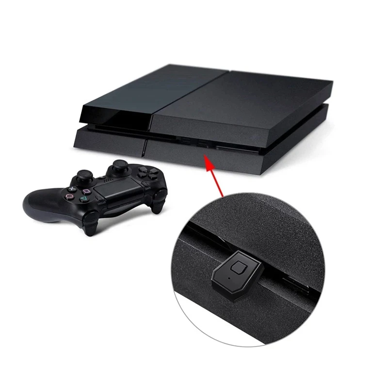 BT Adapter Receiver Wireless Headset Headphone Adapter Dongle USB Adapter USB Dongle for PS4 Black