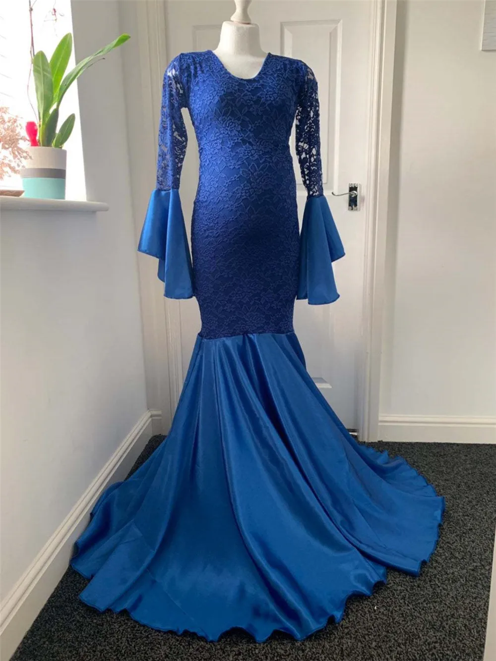 Elegence Lace Maternity Dresses For Photo Shoot Props Sexy Pregnancy Dress For Photography Long Pregnant Women Maxi Gown Clothes (7)