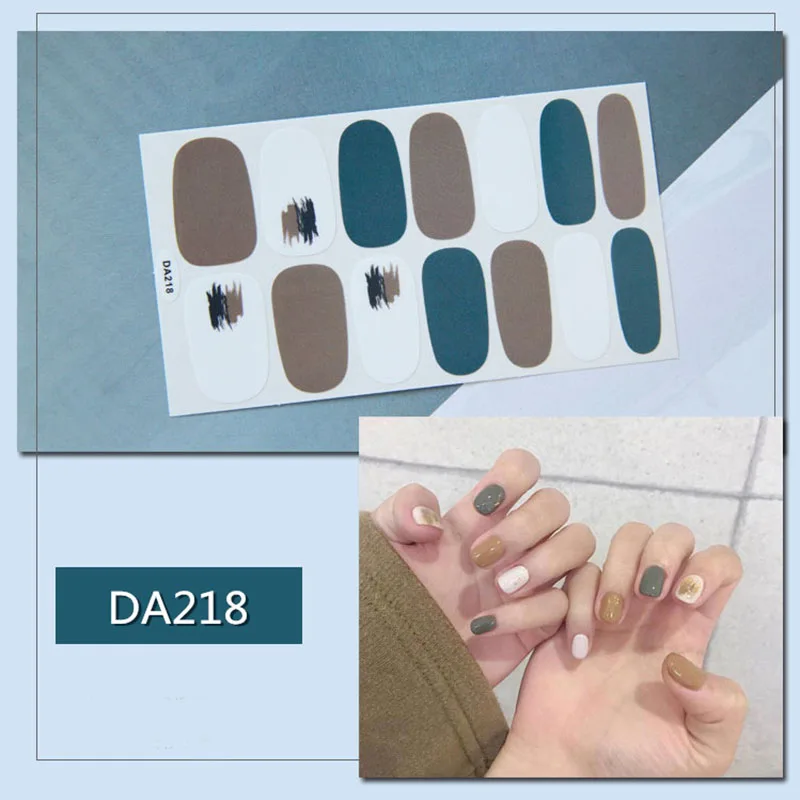 Переводные наклейки для ногтей, переводные наклейки для ногтей, наклейки для ногтей, переводные наклейки для ногтей, маникюр украшения для ногтей - Цвет: DA218
