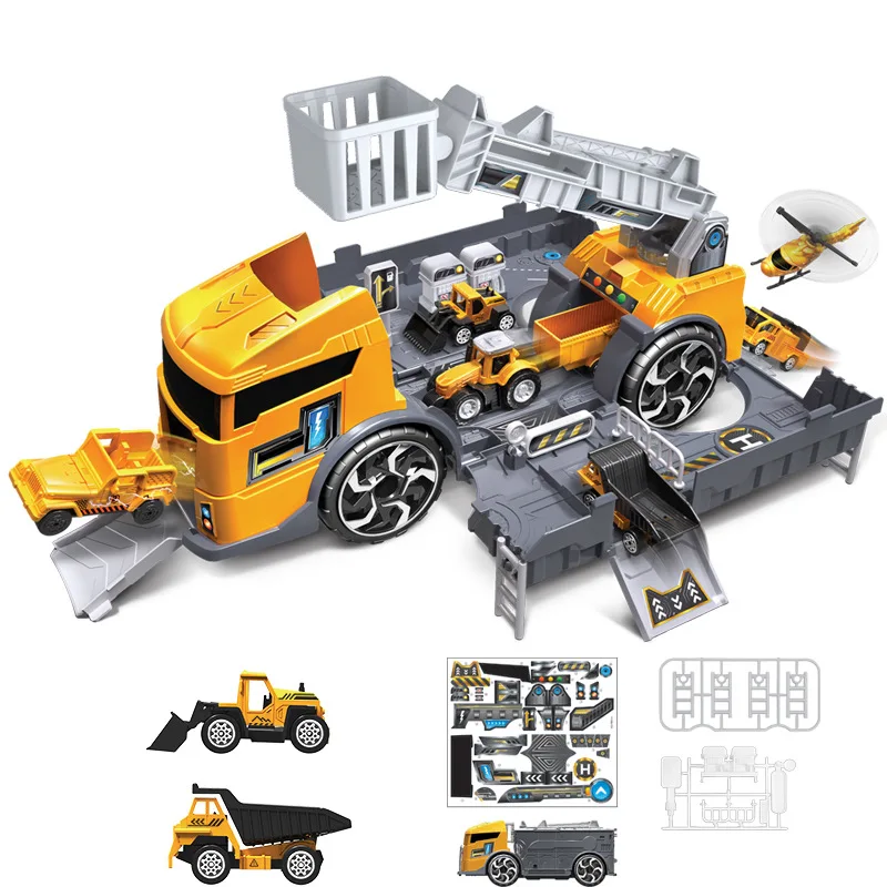 2019 новый креативный детский игрушечный автомобиль автостоянка DIY сборка пожарно