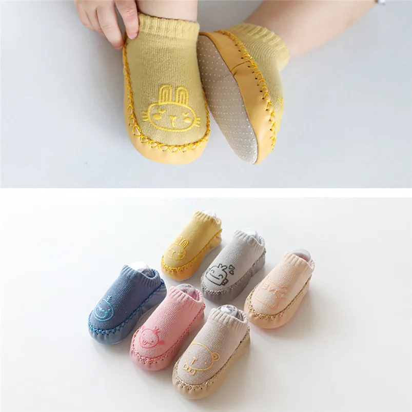 Kawaii/Новые Модные нескользящие носки для малышей короткие носки для малышей Детские носки-тапочки 30AG07