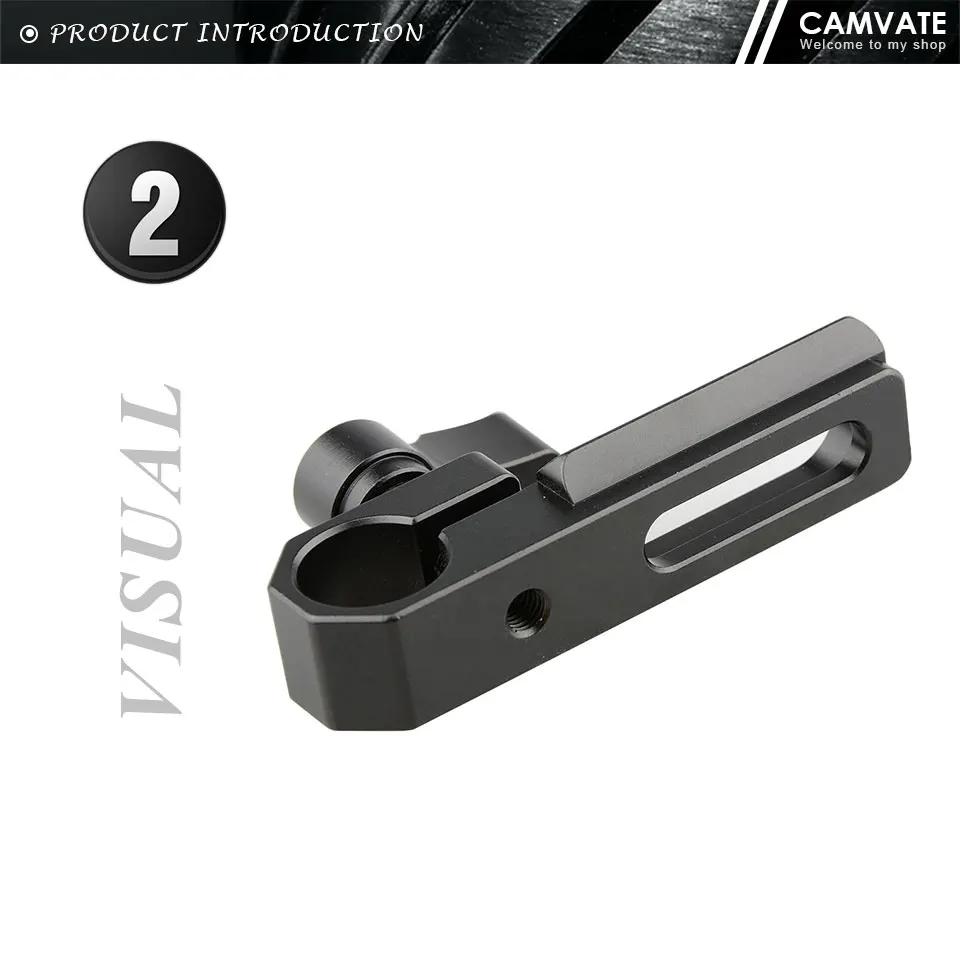 Camera universal Standard Single 15mm Rod Clamp With NATO Safety Rail &1/4"-20 S
