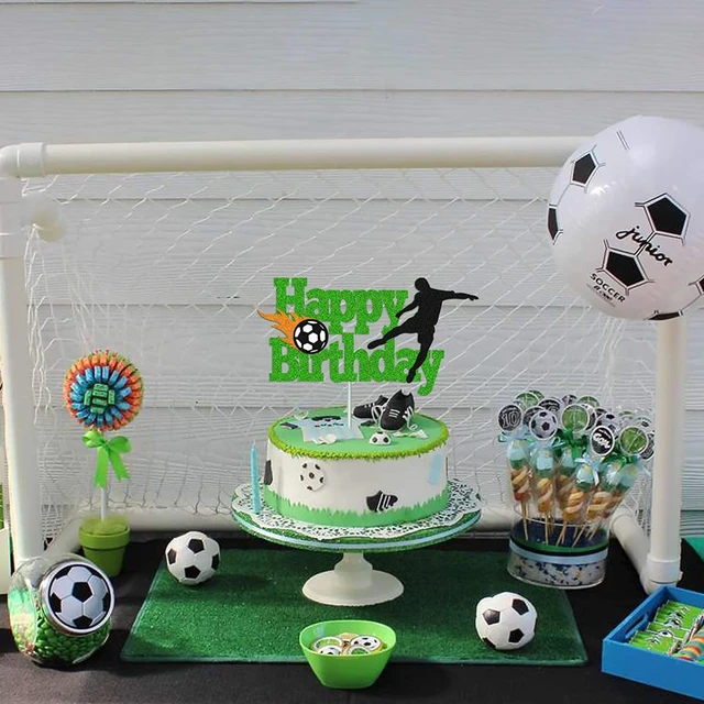 Decoración Para tarta de fiesta de fútbol, adornos de fútbol, accesorios de  decoración para tarta de