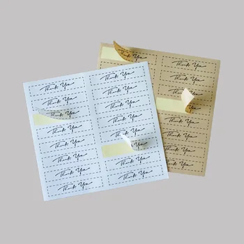 

16pcs Round Kraft Natural Handmade With Love Thank you Stickers Seals Scrapbook DIY Craft For Party Wedding Decoration