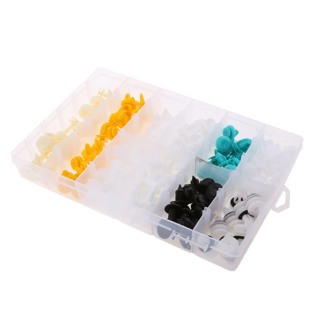 210 Piece Car Body Push Pin Rivet Trim Door Panel Moulding Repair Clips with Storage Case