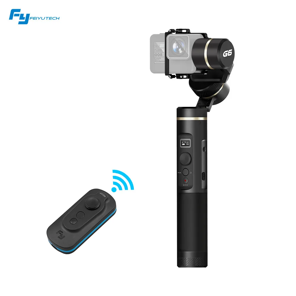 With Remote Control FeiyuTech G6 3-осевой Wi-Fi Bluetooth стабилизированный брызгозащищенное портативная экшн-Камера карданный стабилизатор для экшн-камеры GoPro Hero 6 5 4 RX0 - Цвет: With Remote Control