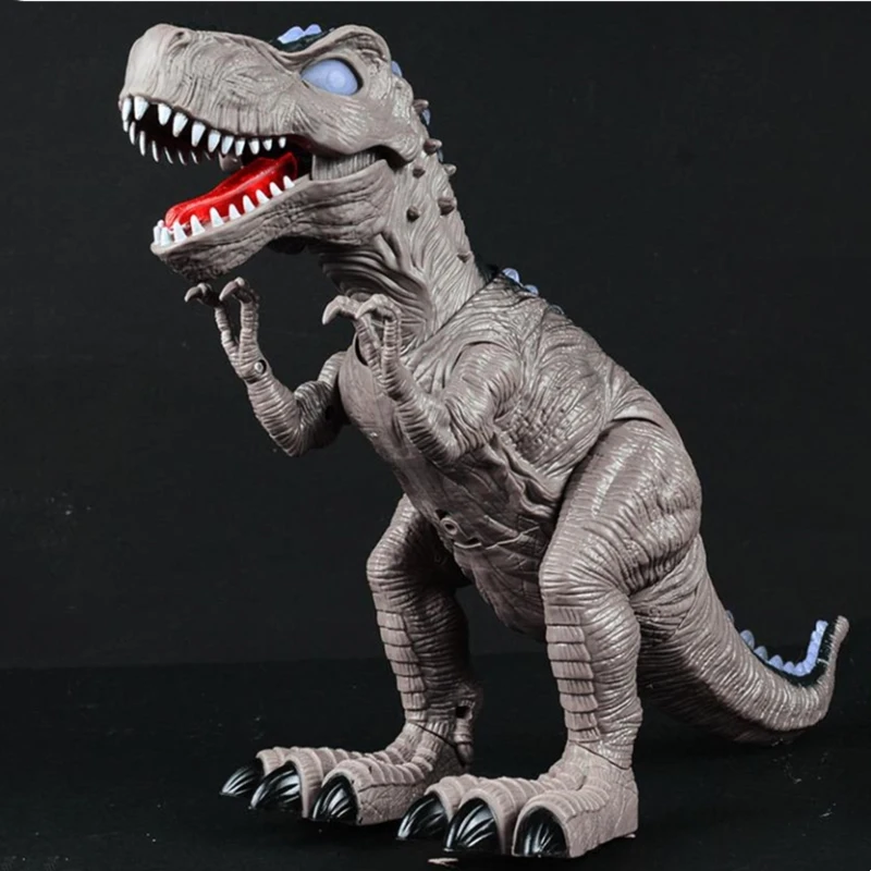 Highly Simulation Electric Dinosaur Bottom Pulley Bionic Walking Front Claw Move Up And Down Colorful Flash Light Children's Toy 3