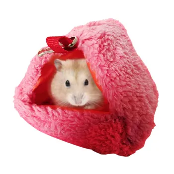 Small Pet Hammock Parrot Hanging Swing Nest Cage Small Animal Hanging Hole Warm Cotton Cotton Nest Boat Pink 4