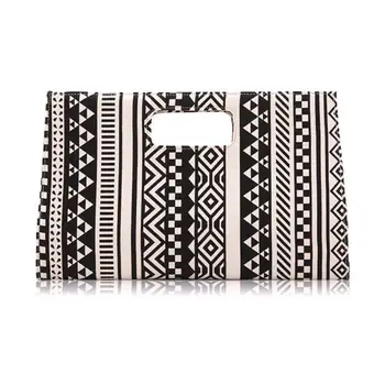 

Women Geometric Pattern Canvas Envelope Bag Clutch Handbag Purse Wallet X5XA