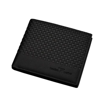 

Men's Short Wallet 2019 New High-end Knitted Stitching Men's Horizontal Wallet Purse Multifunctional Card Bag-function Card Case