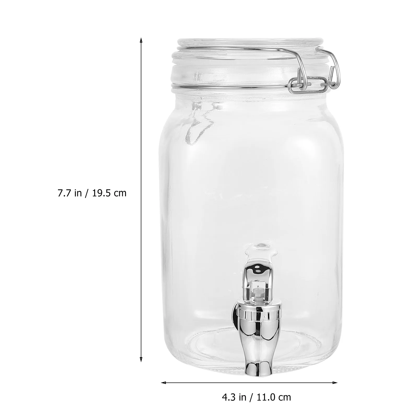 Generic 1/2l Thick Transparent Glass Juice Jar Kitchen Sparkling